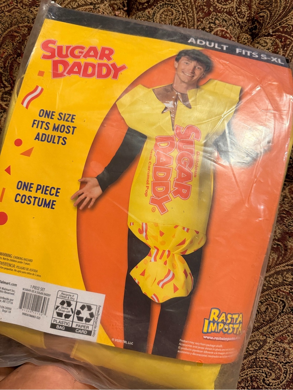 Sugar Daddy Yellow Candy One-Piece Costume - Men